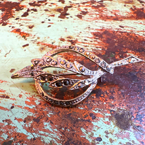 Vintage marcasite pheasant - vintage,