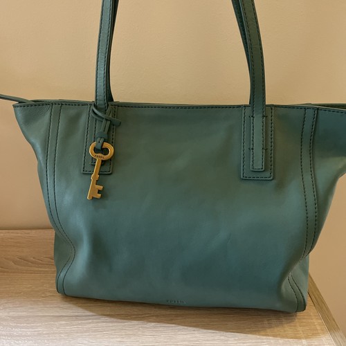Fossil leather bag teal - fossil,