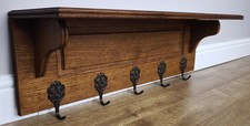 French Vintage Coat Rack Oak 5