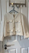 H&M Cream Tweed Jacket M