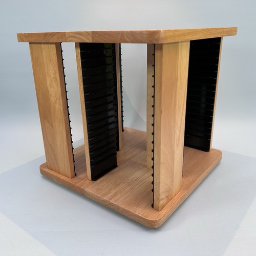 Wooden rotating rack - wooden, cd