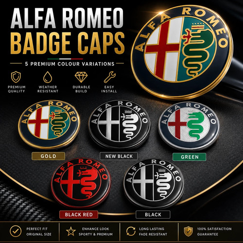 Alfa romeo 74mm badge emblem - alfa,