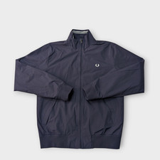 Fred Perry Brentham Jacket Mens Small Blue Harrington Bomber Casual Retro