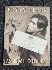 BRYAN FERRY UK TOUR PROGRAMME 2000 AS TIME GOES BY. FABULOUS CONDITION. & ticket