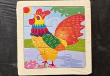 9 pcs Wooden Jigsaw Puzzles Kids Toddlers - Educational Preschool Learning