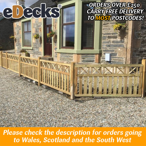 Elite cross top fence edging - top,