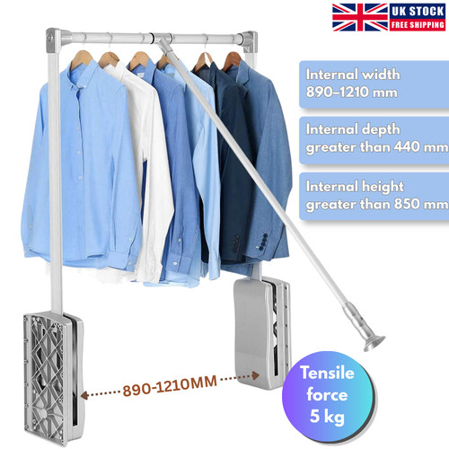 Pull down wardrobe - down, rail