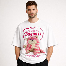 Cute Bagpuss Style Cartoon Cat