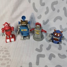 Burger King  - Wind Up Robot x 4 - Moving Toy - Vintage 1998 - Food Advertising
