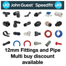 John Guest 12mm PushFit Plumbing Fittings Build Caravan Campervan Motorhome Boat