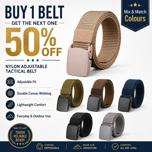 Unisex nylon adjustable belt - unisex,