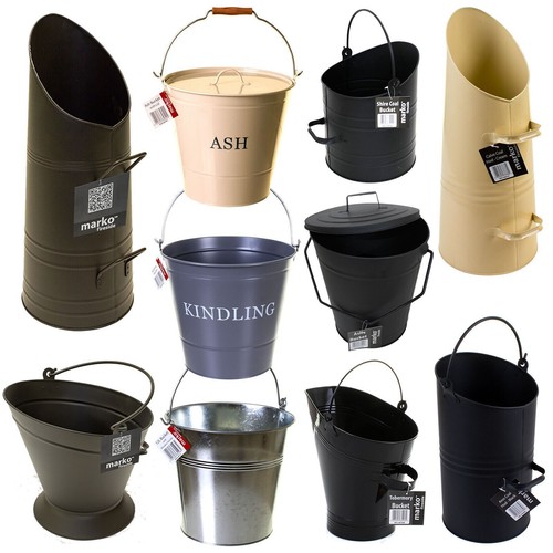 Galvanised coal bucket - galvanised,