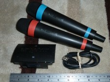 SONY PLAYSTATION 2 PS2 PS3 PAIR OFFICIAL USB WIRELESS SINGSTAR MICROPHONES MICS