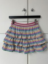 Boden Girls layered ruffle Rah Rah Style Skirt Multicolour Stripe 9-10 Years