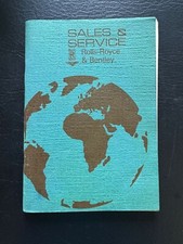 1971 Rolls Royce Bentley Sales Service Handbook UK Europe America Asia Locations