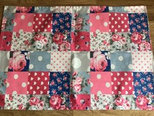 1  Tea Towel Handmade W/ Cath Kidston Patchwork Cotton Duck New Rose Spot Heart