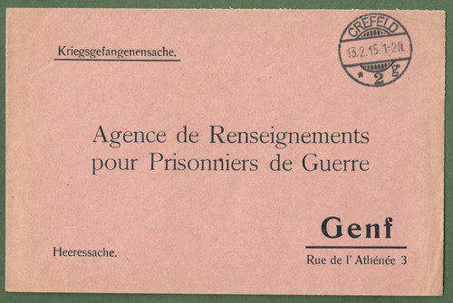 Ww1 prisoner war agency - ww1, of