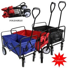 Festival Wagon Garden Cart Trolley Folding Multi-Purpose Big Wheels Holds 70kg