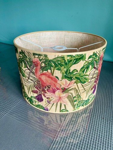 Bamboo tropical bird lampshade - bird,