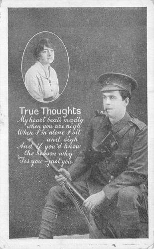 World war romatic postcard - ,