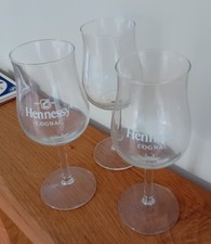 Vintage Hennessy Brandy Glasses Pack of 3, Very Good Condition