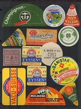 Cheese labels all different varieties ettiquette Fromage formaggio Kase #047