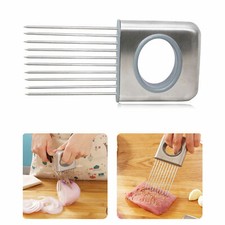 High Quality Stainless Steel Onion Slicer Vegetable Holder Cutter Kitchen Tools