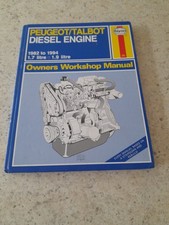 Peugeot/Talbot. Diesel Engine. 1982 To 1994. Haynes Owners Workshop Manual.