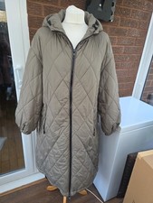 Zara Women's Oversized Long Coat Size S Karki Green