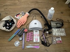 Nail Gel Kit With Lamp Nails Polish Acrylics Practice Hand - Full Kit