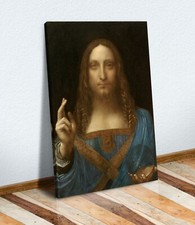 Leonardo Da Vinci Salvator Mundi CANVAS WALL ART FRAMED PRINT ARTWORK PAINTING