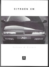 Citroen XM Specifications 1996-1997 UK Market Foldout Brochure 5-dr & Estate