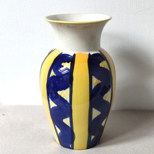 Royal Winton Tradition Large Spongeware Vase. Hand painted Modern Design