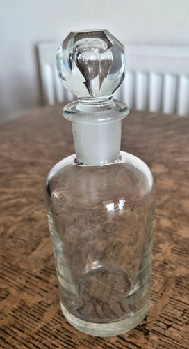 Vintage clear glass apothecary - clear,