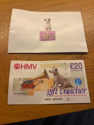 Hmv gift voucher vintage - gift,