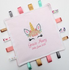 Unicorn Taggy Blanket