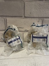 2x Plumb Right 1/2in Brass Bib Hose Union with Wall Plate Tap