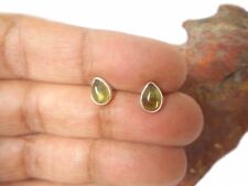 Green PERIDOT Sterling  Silver  925 Gemstone Stud Earrings