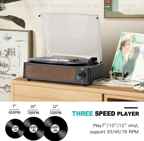 Vintage vinyl record player - vintage,