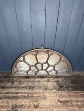 Reclaimed Antique Georgian Fan Light Half Moon Cast Iron Mirror Window
