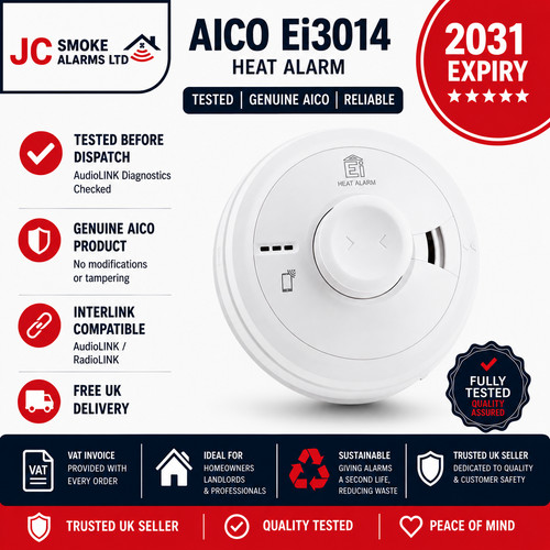 Aico ei3014 heat alarm - alarm, expiry