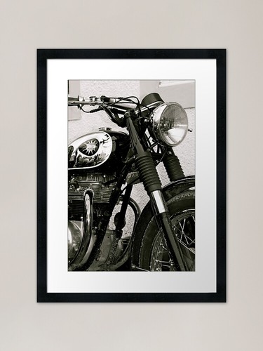 Bsa classic bike framed - classic, art