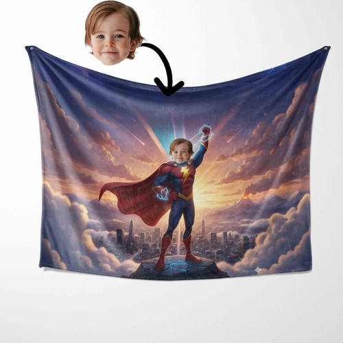 Kids superhero custom - kids, blanket