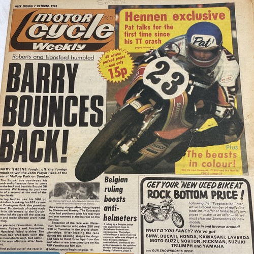Vintage motorbike newspaper - motorbike,