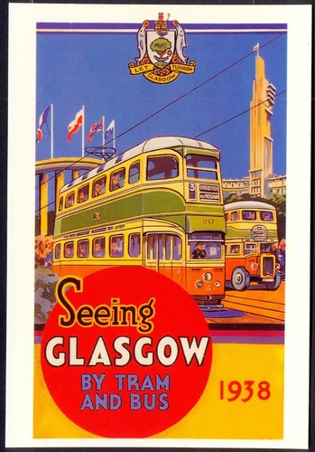 Modern postcard glasgow bus - modern,