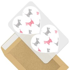 2 x Heart Stickers 10 cm -