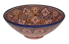 Moroccan Ceramic Plate Bowl Pottery Spanish Salad Pasta Bowl 12inches Large Dish