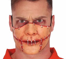 Stitched Sewn Shut Mouth Half