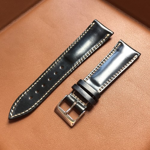 22mm black horween - 22mm, shell