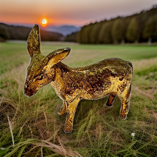 Vtg brass donkey die - donkey, die-cast